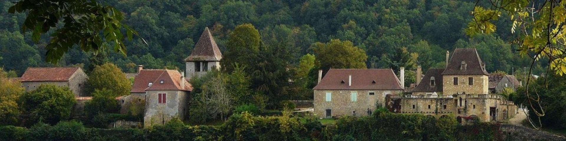 a European river-side village